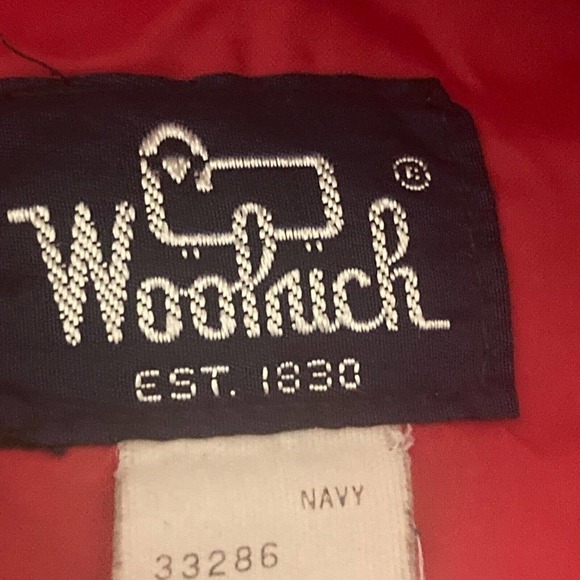 Woolrich Jacket Mens Size XL Bomber 80s 90s Full Zip Red Stripe Blue High Neck - Picture 8 of 10